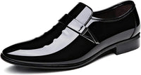 Herren Lackleder Business Schnürschuhe für Hochzeiten-Schwarz-40-Luzern Mode