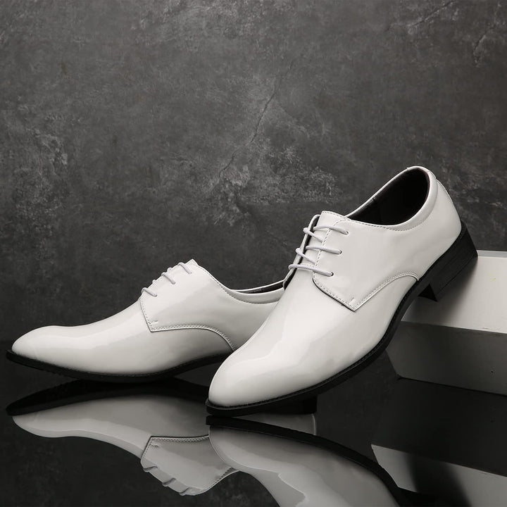 Herren Lackleder Business Schnürschuhe für Hochzeiten-Luzern Mode