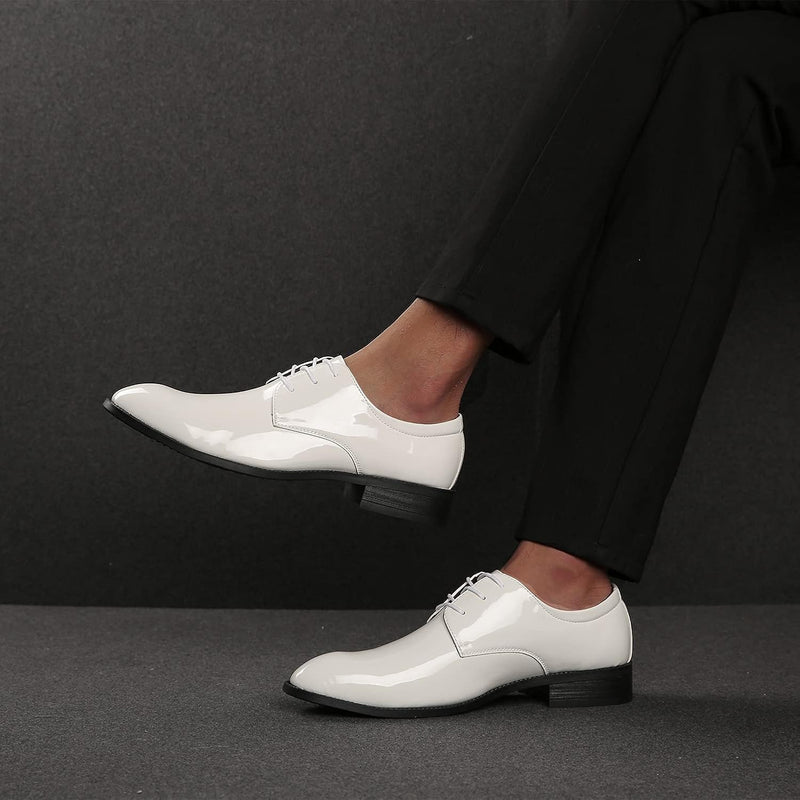 Herren Lackleder Business Schnürschuhe für Hochzeiten-Luzern Mode
