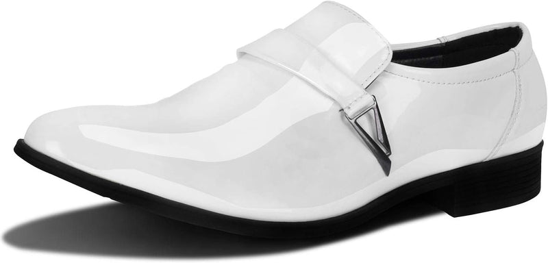 Herren Lackleder Business Schnürschuhe für Hochzeiten-Weiß-40-Luzern Mode