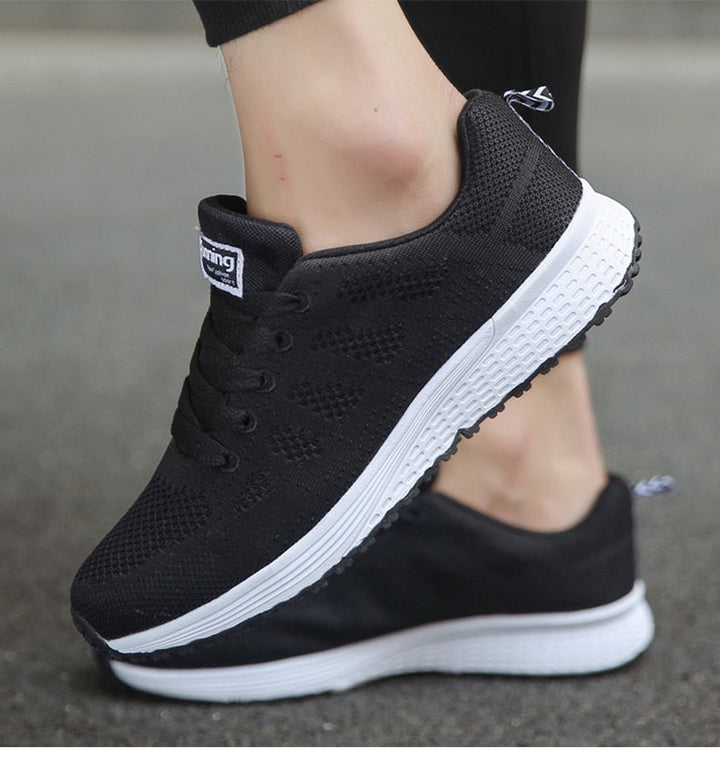 Damen Sneaker Atmungsaktiv Leicht Sportlich Bequem Schuhe-Luzern Mode