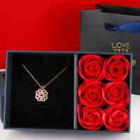 Halskette | Stilvoll Luxus Verstellbar Einzigartig Liebe Zirkonia Langlebig-Roségold mit Rosen-Luzern Mode