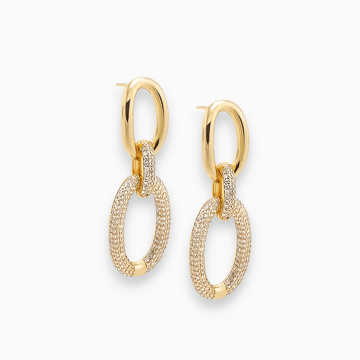 Ohrringe | Ovale Hänger Funkelnd Stilvoll Langlebig Hypoallergen-Gold-Luzern Mode
