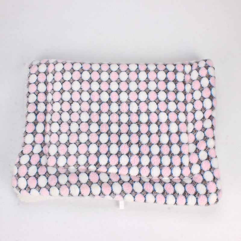Haustierdecke | Luxus Komfortabel Weich Vielseitig Waschbar Rutschfest-Rosa Kreise-S (40x60)-Luzern Mode