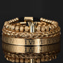 Herren Armbandenset | Lässig | Römischer Stil | 3-teilig | Hypoallergen-Goldene Krone Set-Luzern Mode