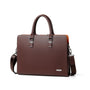 Herren Laptoptasche | Vielseitig | Leder | Stilvoll | Langlebig | Griffe-Braun-35.56 cm-Luzern Mode