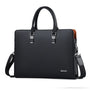 Herren Laptoptasche | Vielseitig | Leder | Stilvoll | Langlebig | Griffe-Schwarz-35.56 cm-Luzern Mode