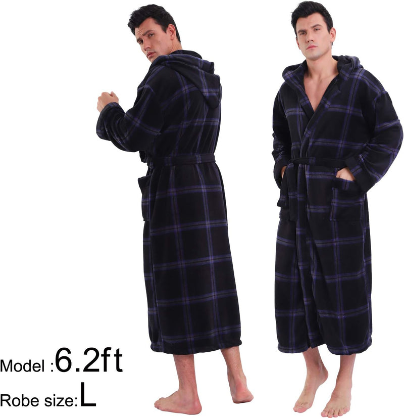 Herrenbademantel | Luxus | Kapuze | Warm | Bequem | Lang | Lässig | Vielseitig-Luzern Mode