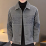 Herren Fleecejacke mit Knöpfen - Stilvolle Wintermode-Grau-S-Luzern Mode
