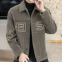 Herren Fleecejacke mit Knöpfen - Stilvolle Wintermode-Khaki-S-Luzern Mode