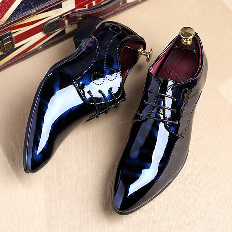 Herren Lackleder Business Schuhe - Elegante Schnürschuhe-Luzern Mode