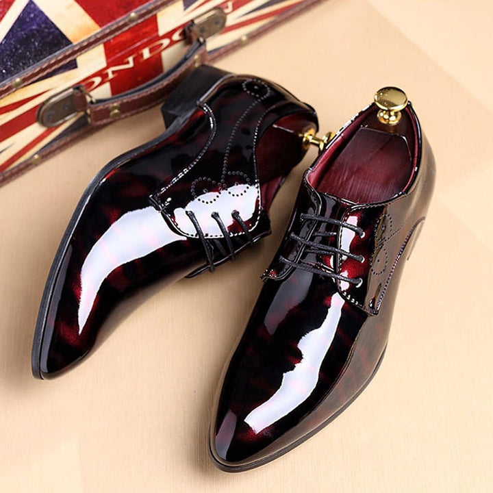 Herren Lackleder Business Schuhe - Elegante Schnürschuhe-Luzern Mode