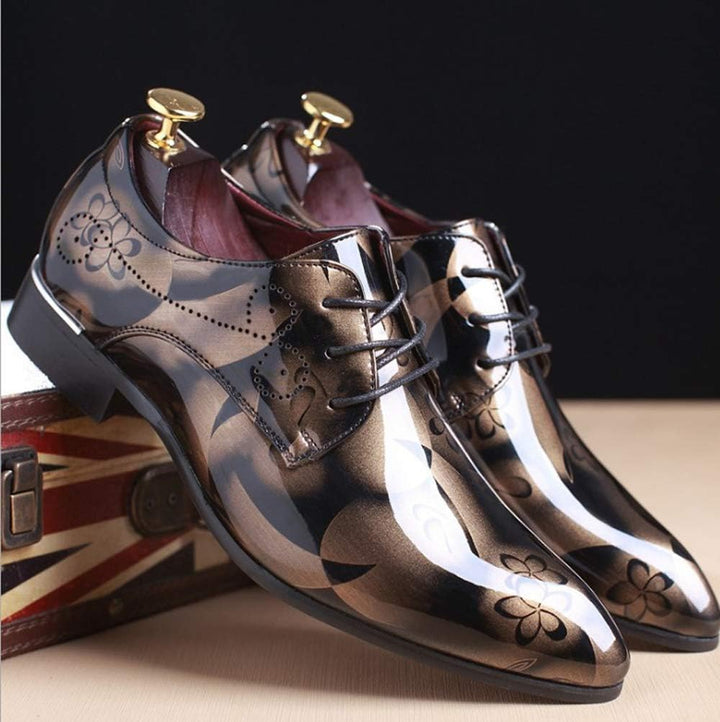 Herren Lackleder Business Schuhe - Elegante Schnürschuhe-Luzern Mode
