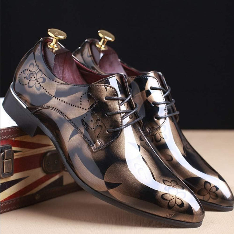 Herren Lackleder Business Schuhe - Elegante Schnürschuhe-Luzern Mode
