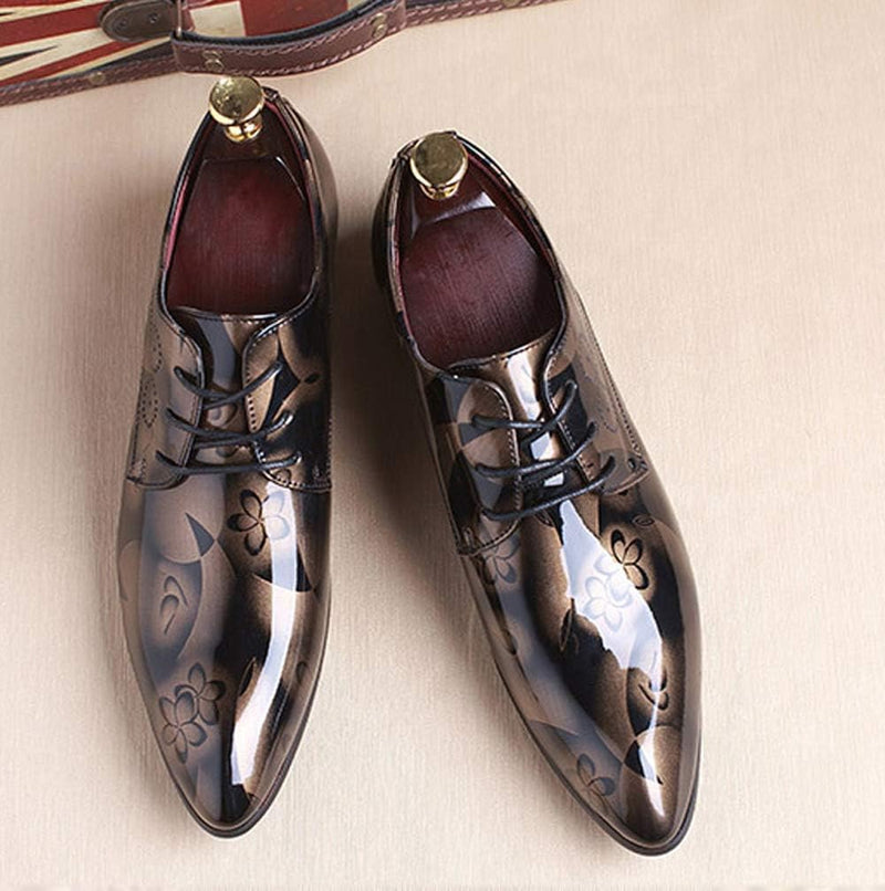 Herren Lackleder Business Schuhe - Elegante Schnürschuhe-Luzern Mode