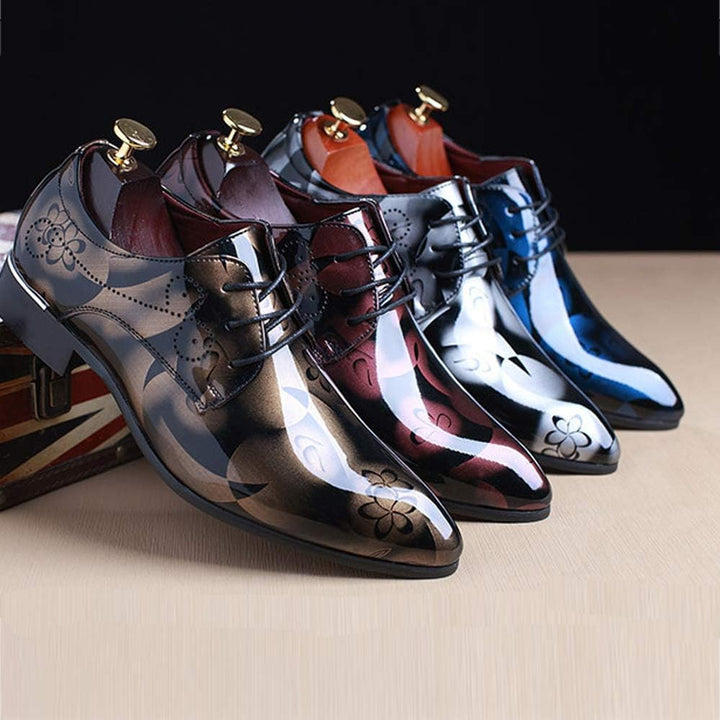 Herren Lackleder Business Schuhe - Elegante Schnürschuhe-Luzern Mode