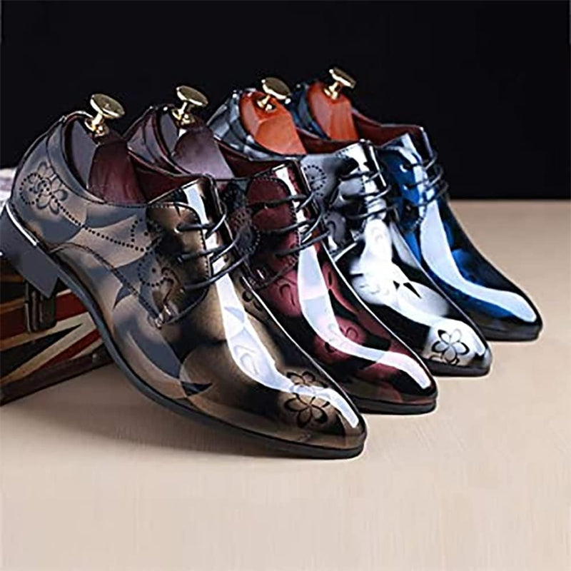 Herren Lackleder Business Schuhe - Elegante Schnürschuhe-Luzern Mode