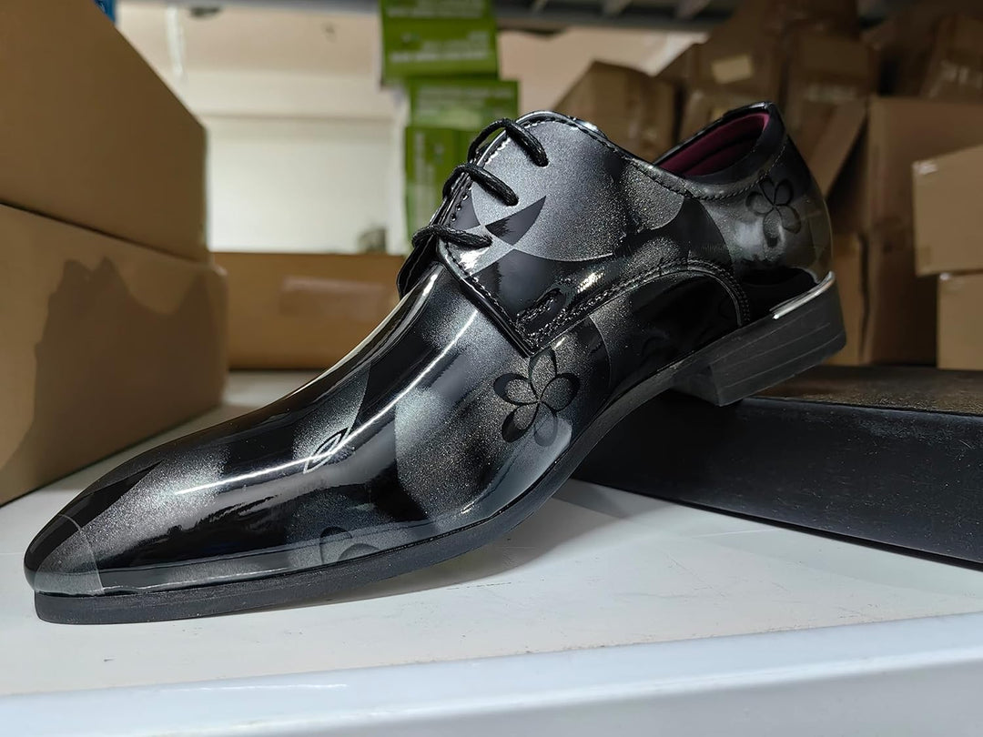 Herren Lackleder Business Schuhe - Elegante Schnürschuhe-Luzern Mode
