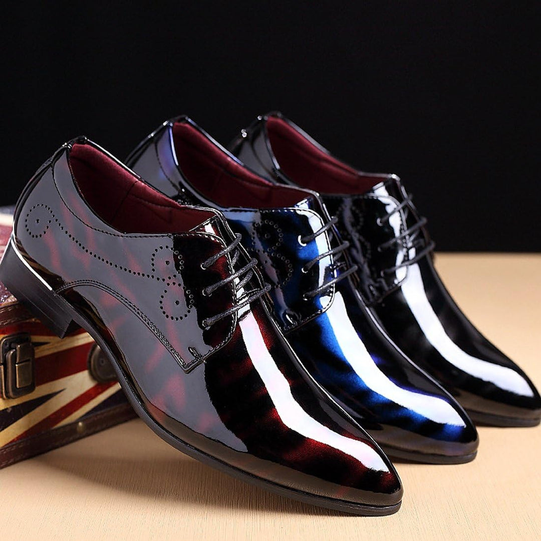 Herren Lackleder Business Schuhe - Elegante Schnürschuhe-Luzern Mode