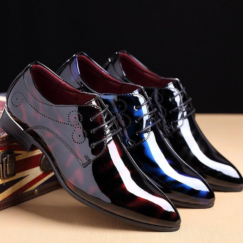 Herren Lackleder Business Schuhe - Elegante Schnürschuhe-Luzern Mode