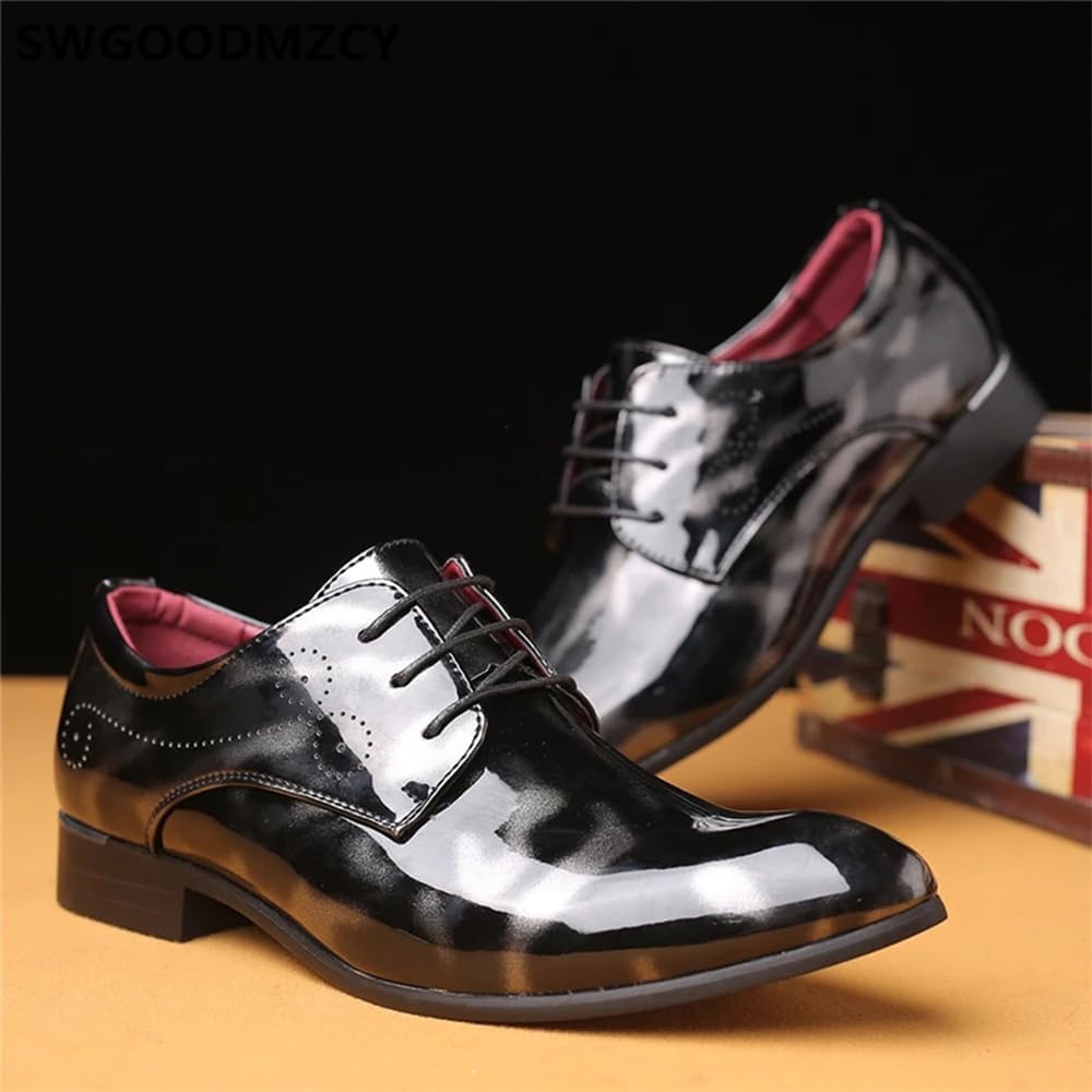 Herren Lackleder Business Schuhe - Elegante Schnürschuhe-Luzern Mode