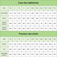 Herren Anzug Größentabelle - Maßtabelle für Jacke & Hose-Luzern Mode