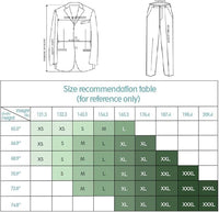 Herren Anzug Größentabelle - Maßtabelle für Jacke & Hose-Luzern Mode
