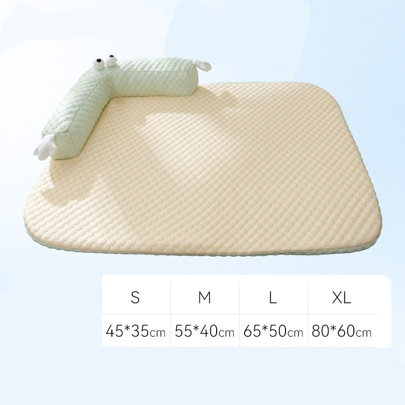 Hundekühlmatte | Luxuriöser Kühlkomfort | Seide | Weich | Nachhaltig-Beige-S (45x35cm)-Luzern Mode