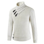 Herren Strickpullover mit Knopfdesign und Zopfmuster-Beige-S-Luzern Mode