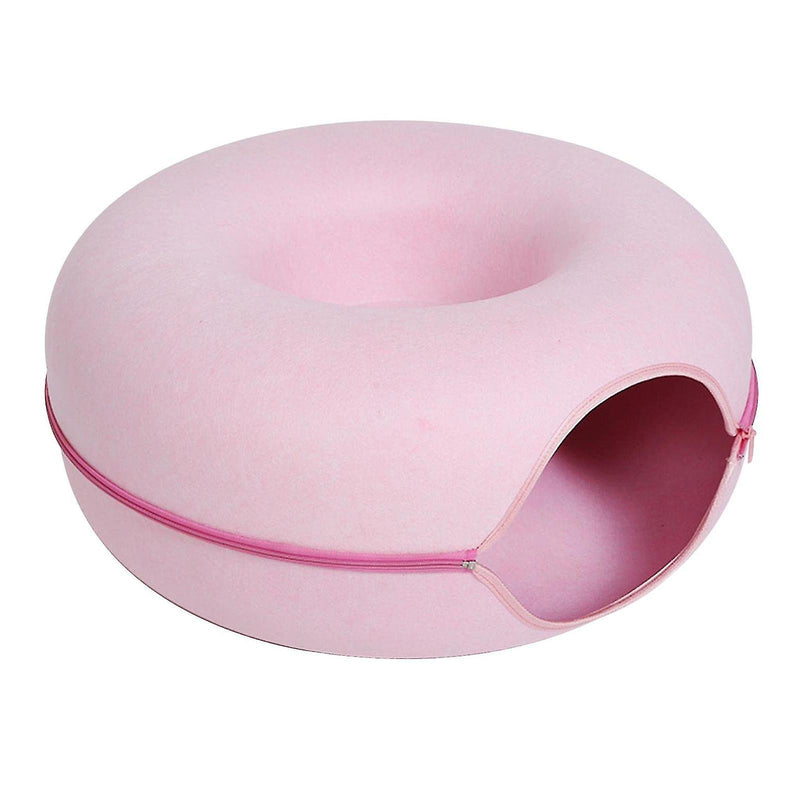 Katzenbett | Luxus Donut Spielhaus Komfortabel Nachhaltig Beruhigend-Rosa-Luzern Mode