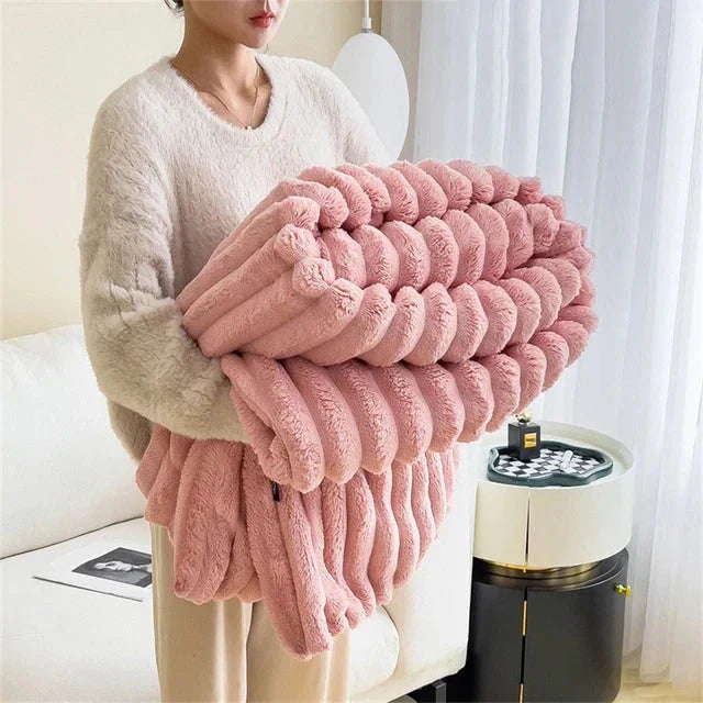 Decke | Dekoration Weich Warm Komfortabel Einfarbig Stilvoll Vielseitig-Rosa-Luzern Mode