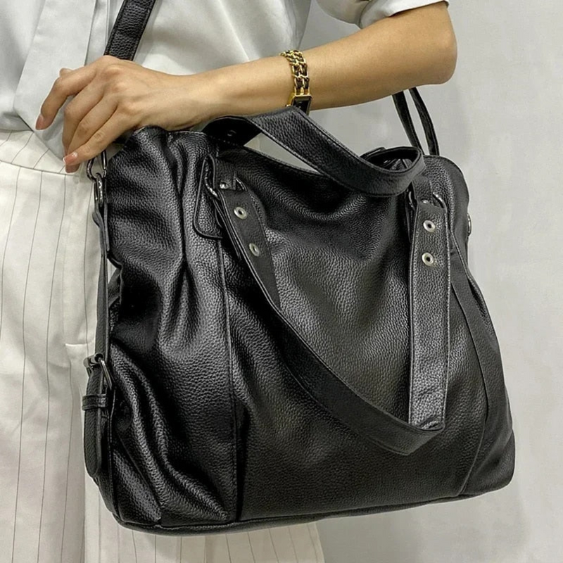 Damen Handtasche Leder - Elegante Schultertasche groß-Luzern Mode