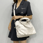 Damen Handtasche Leder - Elegante Schultertasche groß-Beige-Luzern Mode