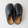 Herren Lederslipper | Gummisohle | Echtes Leder | Rutschfest-Schwarz-39-Luzern Mode