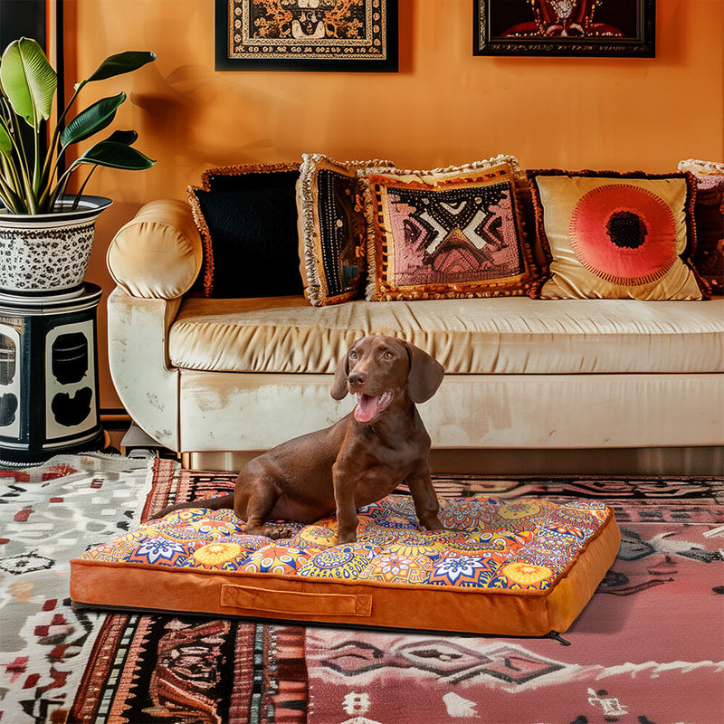 Hundebett | Marokkanischer Stil Komfortabel Ergonomisch Weich Stilvoll-Braun-M-Luzern Mode