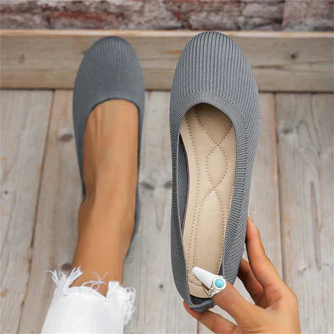 Orthopädische Ballerinas | Komfortabel – Schlicht – Stilvoll – Leichtgewicht-Grau-36-Luzern Mode
