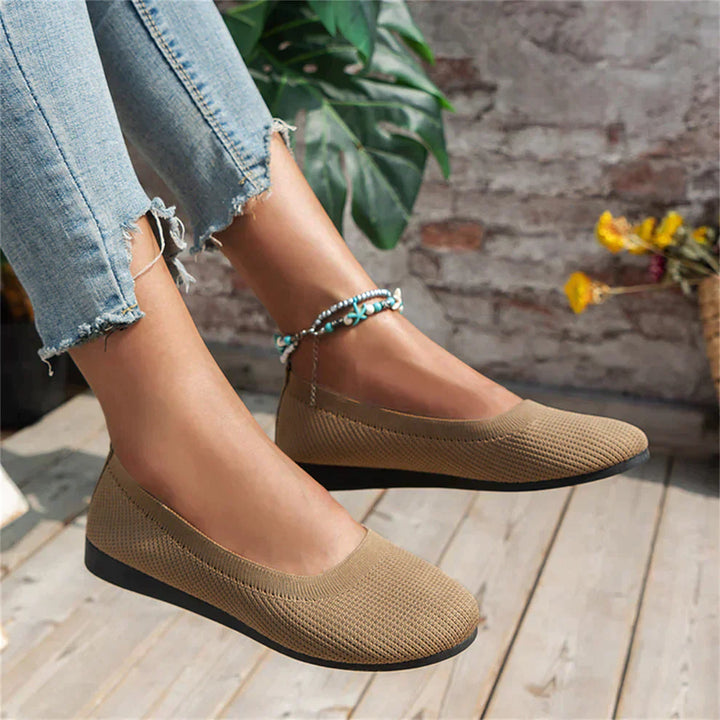 Orthopädische Ballerinas | Komfortabel – Schlicht – Stilvoll – Leichtgewicht-Khaki-36-Luzern Mode