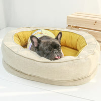 Hundebett | Oval Komfortabel Orthopädisch Beruhigend Luxus Rutschfest-Luzern Mode