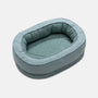 Hundebett | Oval Komfortabel Orthopädisch Beruhigend Luxus Rutschfest-Grün-M-Luzern Mode