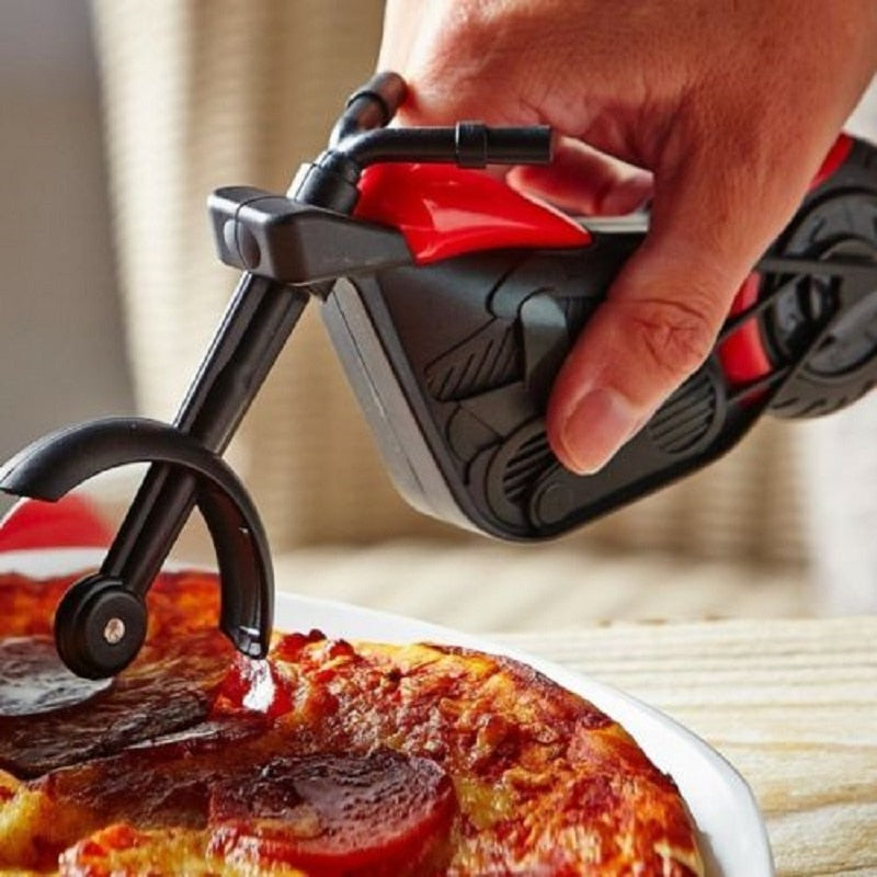 Pizzaschneider | Motorrad | Humor | Scharf | Langlebig | Edelstahl | Stilvoll | Ständer-Luzern Mode