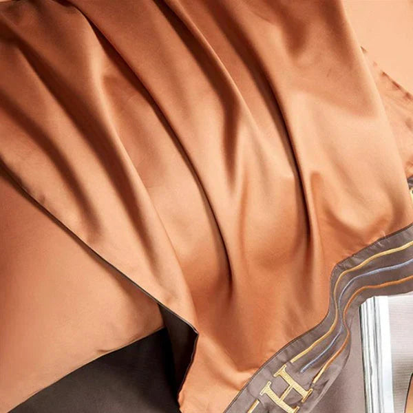 Bettwäsche Set | 4-teilig Satin Luxuriös Weich Komfortabel Langlebig Atmungsaktiv-Luzern Mode