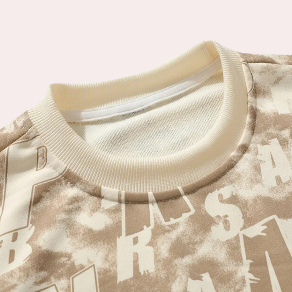 Herren Sweatshirt mit Buchstabenmuster - Lässiger Stil-Luzern Mode