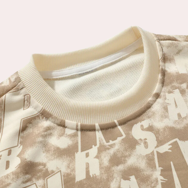 Herren Sweatshirt mit Buchstabenmuster - Lässiger Stil-Luzern Mode