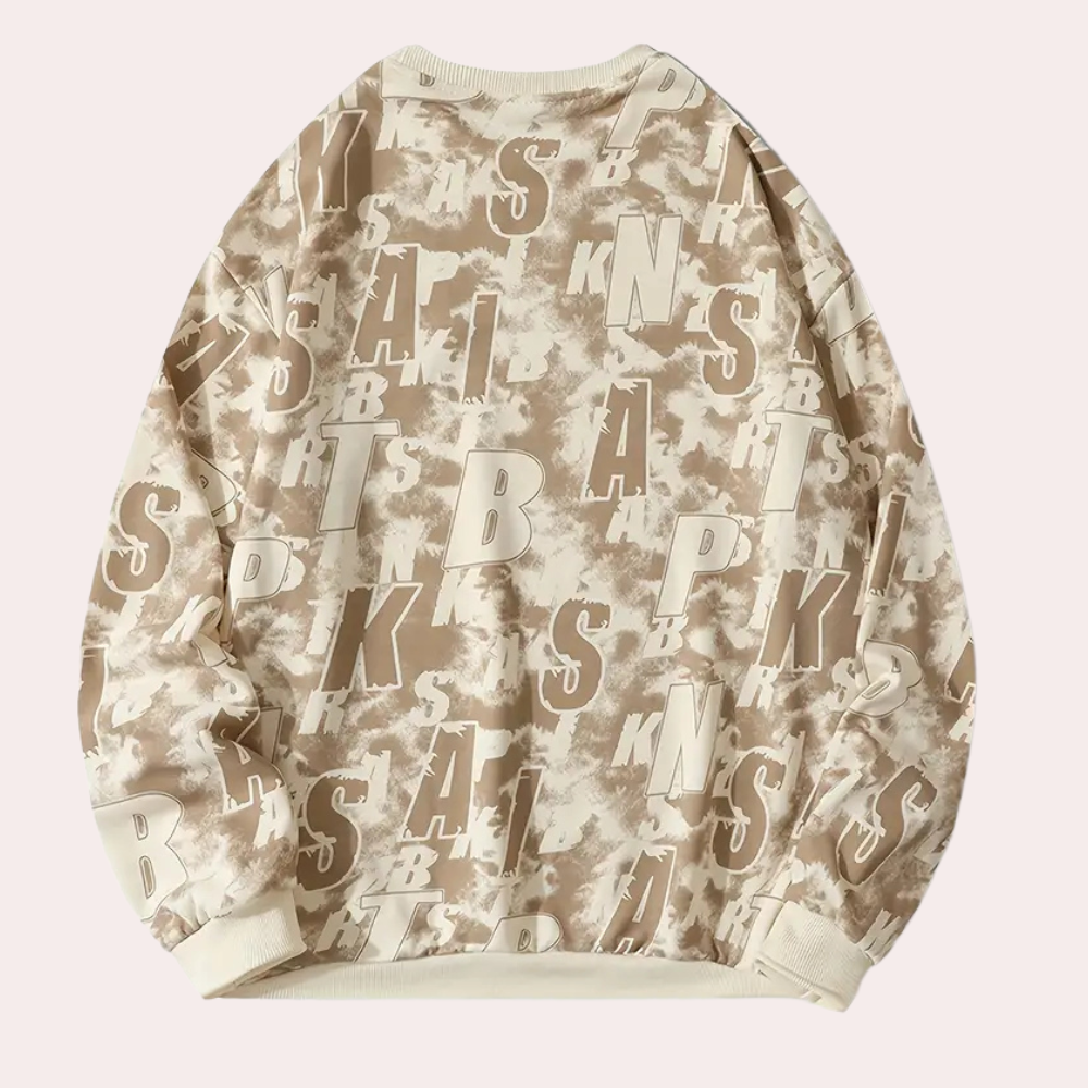 Herren Sweatshirt mit Buchstabenmuster - Lässiger Stil-Luzern Mode