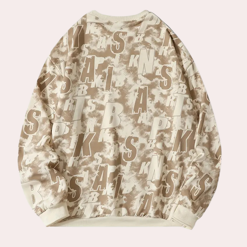 Herren Sweatshirt mit Buchstabenmuster - Lässiger Stil-Luzern Mode