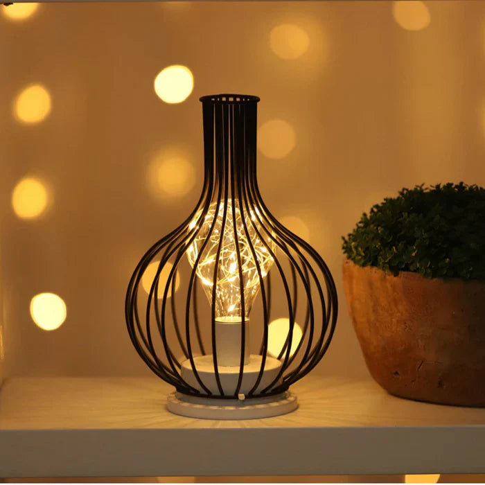 Tischlampe | Luxus Stilvoll Vielseitig Einzigartig Langlebig Schwarz Stimmungsvolles Licht-Karaffe-Luzern Mode
