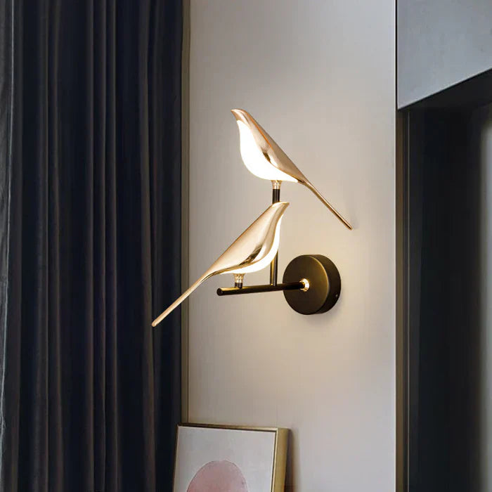 Vogel Wandleuchte | Nachhaltig Stilvoll Vielseitig LED Stimmungsvolles Modernes Design-2 Bird-Luzern Mode