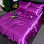 Bettbezug | Doppelbett Satin Komfortabel Weich Luxus Atmungsaktiv-Dunkellila-150X200CM-Luzern Mode