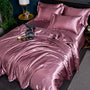 Bettbezug | Doppelbett Satin Komfortabel Weich Luxus Atmungsaktiv-Satinrosa-150X200CM-Luzern Mode