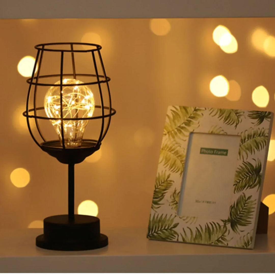 Tischlampe | Stilvoll Luxuriös Modern Vielseitig Langlebig Schwarz-Weinglas-Luzern Mode